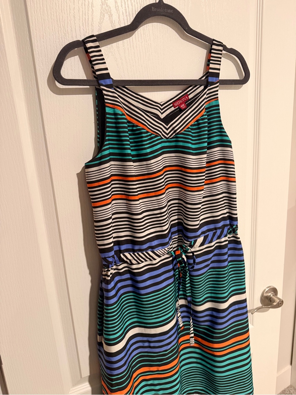 Merona women's ' Multicolor Striped Sleeveless dress  with Drawstring Waist